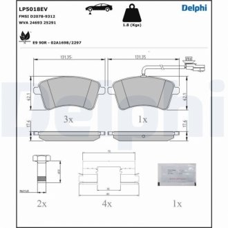 Автозапчасть Delphi LP5018EV