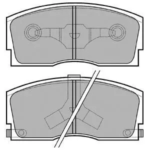 Комплект гальмівних колодок передн, DAIHATSU APPLAUSE I, APPLAUSE II, CHARADE II, CHARADE III, CHARADE IV 1.0-1.6 10.83-09.00 Delphi LP626 Купити в Україні