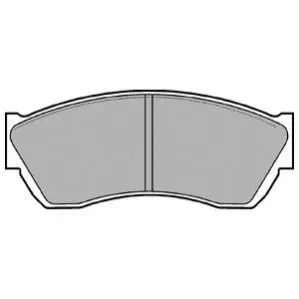 Комплект гальмівних колодок передн, HONDA CIVIC III SUBARU JUSTY II SUZUKI ALTO IV, CAPPUCCINO, SAMURAI, SWIFT, SWIFT II TATA INDICA 0.7-1.9D 10.83-02.08 Delphi LP676