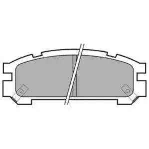 Комплект гальмівних колодок задн, SUBARU FORESTER, IMPREZA, LEGACY I, LEGACY II, LEGACY III, LEGACY IV, LEGACY OUTBACK, SVX 1.6-3.3 01.89-04.09 Delphi LP814