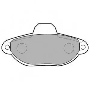 Фото Колодки гальмівні (передні) Fiat 500 07-/Panda 03-/Punto 93-10 Delphi (LP851) зображення 1