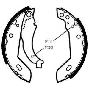 Гальмівна колодка PEUGEOT 205, 205 I, 205 II, 309, 309 I, 309 II RENAULT 11, 19 I, 19 I CHAMADE, 19 II, 19 II CHAMADE, 21, 9, CLIO I, RAPID, SUPER 5 1.0-1.9D 09.81-06.01 Delphi LS1250