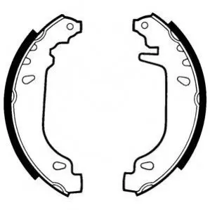 Гальмівна колодка RENAULT 11, 19 I, 19 I CHAMADE, 19 II, 19 II CHAMADE, 21, 9, CLIO I, RAPID, SUPER 5, TWINGO I 1.0-2.1D 09.81-06.07 Delphi LS1404