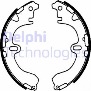 Тормозные колодки, барабанные Delphi LS1601