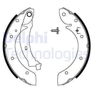 Гальмівна колодка CITROEN BERLINGO, XSARA PICASSO PEUGEOT 405 I, 405 II, PARTNER, PARTNER ORIGIN RENAULT ESPACE III, SCENIC I 1.1-Electric 01.87 Delphi LS1716