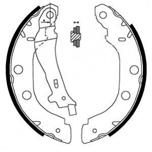 Барабанні(тормозні) колодки - (440603J325, 440607E625, 4406000QAK) Delphi LS1828