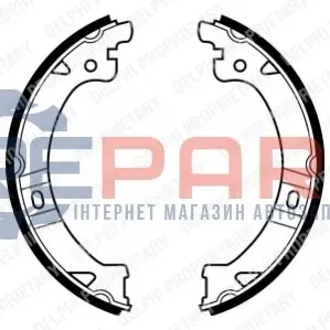 Тормозные колодки, барабанные Delphi LS1977