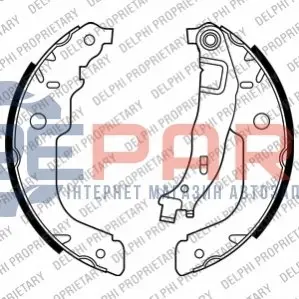 Барабанные(тормозные) колодки Delphi LS2000