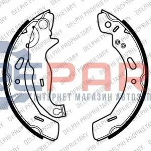 Фото Комплект гальмівних колодок Delphi (LS2016) зображення 1