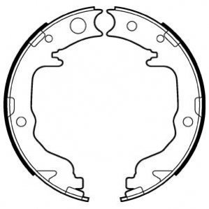 Гальмівні колодки ручного гальма - (4800A022, 1606295280, 5191215AA) Delphi LS2026 (фото 1)