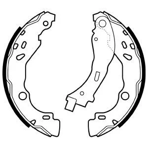 Колодки тормозные барабанные (комплект 4 шт) Delphi LS2066