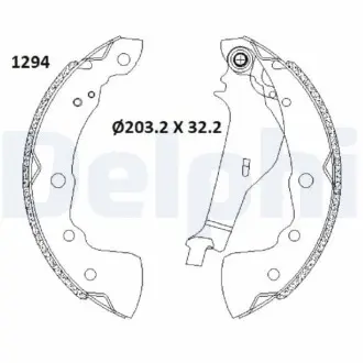 Гальмівна колодка NISSAN MICRA V 0.9-1.5D 12.16 Delphi LS2181