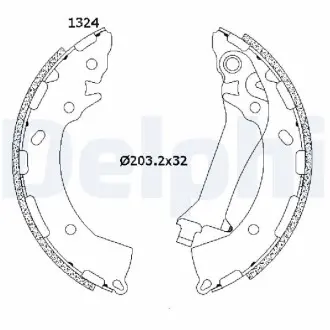 Гальмівна колодка HYUNDAI BAYON, I20 III 1.0-1.4 08.20 Delphi LS2200