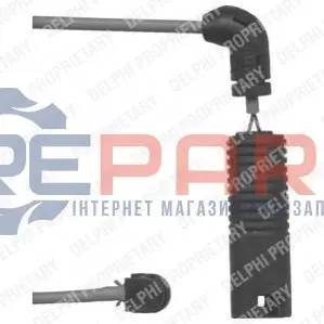 Датчик зносу гальмівних колодок передн (кількість штук в упаковці: 2шт) MERCEDES A (W169), AMG GT (C190), AMG GT (R190), AMG GT (X290), B SPORTS TOURER (W245), C (A205), C (C204) 1.5-Electric 10.95 Delphi LZ0163