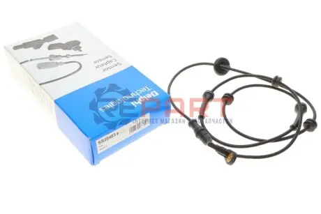 Датчик ABS (передній) Fiat Doblo 1.3-1.9JTD Multijet 01- (R) Delphi SS20483 Купити в Україні