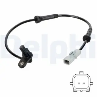 Датчик ABS задн Лів DACIA LOGAN II, LOGAN MCV II, SANDERO II RENAULT LOGAN I, LOGAN II, LOGAN/STEPWAY II, SANDERO/STEPWAY II, THALIA III 0.9-1.6 06.11 Delphi SS20758 Купити в Україні