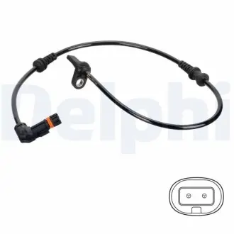 Датчик ABS передн Лів/Прав MERCEDES A (W169), B SPORTS TOURER (W245) 1.5-Electric 09.04-06.12 Delphi SS20775
