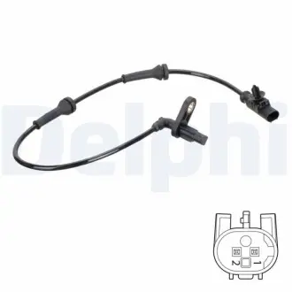 Датчик ABS (передній) Nissan Micra C+C III/Micra 03-10/Note 06-13 Delphi SS20788 Купити в Україні
