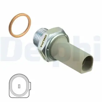 Датчик тиску оливи Skoda Fabia 1.0/1.4 99-03 (0.9 bar) (сірий) Delphi SW90040 Купити в Україні