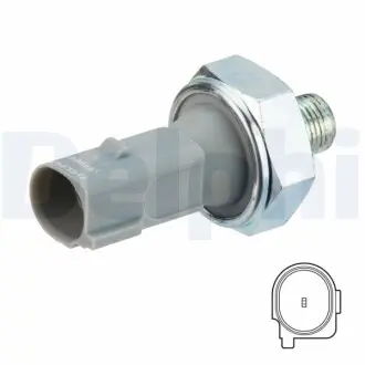 Датчик тиску масла (0,4Бар, 1 pin, сірий) CITROEN C4 AIRCROSS, C-CROSSER, C-CROSSER ENTERPRISE MITSUBISHI ASX, COLT CZC VI, COLT VI, ECLIPSE CROSS, GRANDIS, L200 / TRITON, LANCER VIII 1.0-3.8 04.04 Delphi SW90044