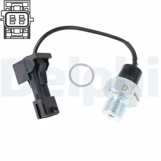 Датчик тиску масла (0,35Бар, 2 pin, чорн) SAAB 9-3, 9-5 2.0-2.3ALK 09.97-12.09 Delphi SW90049