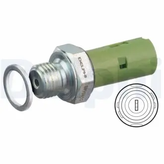 Датчик тиску масла (0,4Бар, 1 pin, зелен.) NISSAN ALMERA II, INTERSTAR, KUBISTAR, MICRA III, PRIMASTAR OPEL ARENA, MOVANO A, VIVARO A RENAULT CLIO II, ESPACE III, KANGOO 1.2-3.0D 11.93 Delphi SW90051 Купити в Україні