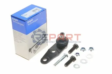 Опора кульова (передня/знизу) Renault Kangoo 97- (d=16mm) Delphi TC1438 Купити в Україні