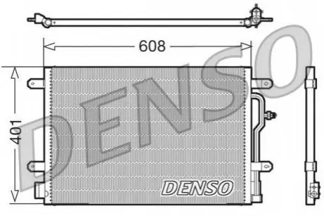Конденсатор кондиціонера AUDI A4 B6, A6 C5, ALLROAD C5 1.6-4.2 11.00-12.05 Denso DCN02011