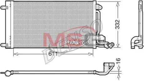 Конденсатор, система кондиціонування повітря Denso DCN02034