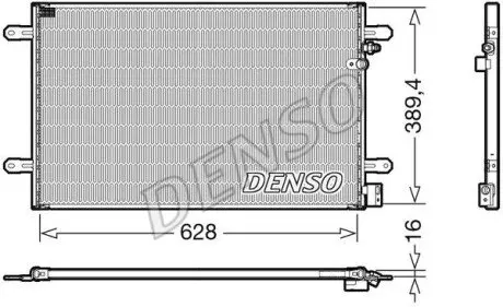 Конденсатор кондиціонера AUDI A6 ALLROAD C6, A6 C6 2.0-5.2 05.04-08.11 Denso DCN02037