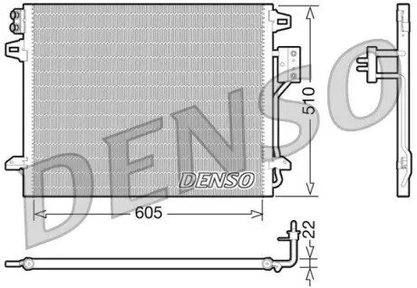 Конденсатор, система кондиціонування повітря Denso DCN06006