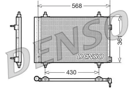 Конденсатор, система кондиціонування повітря Denso DCN07008 Купити в Україні