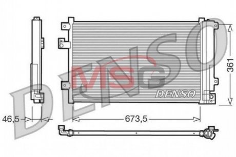 Радиатор кондиционера DENSO DCN09084