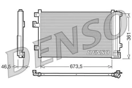 Конденсатор, система кондиціонування повітря Denso DCN09084 Купити в Україні