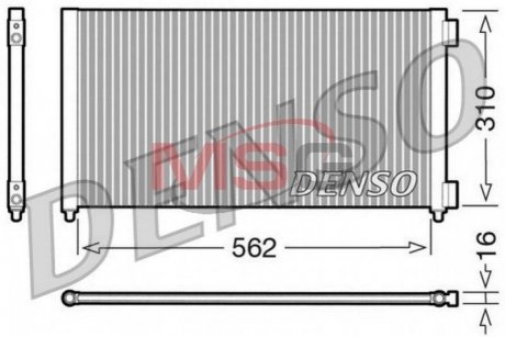 Радиатор кондиционера DENSO DCN09102