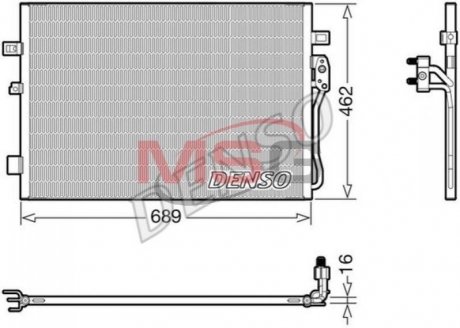 Конденсер кондиционера DENSO DCN09145