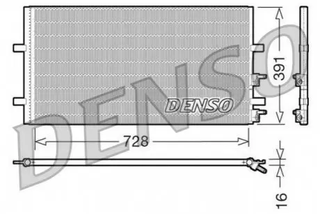 Радиатор кондиционера Denso DCN10017