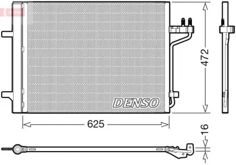 Конденсатор, система кондиціонування повітря Denso DCN10047 Купити в Україні