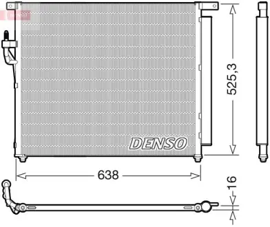 Конденсатор, система кондиціонування повітря Denso DCN10049 Купити в Україні