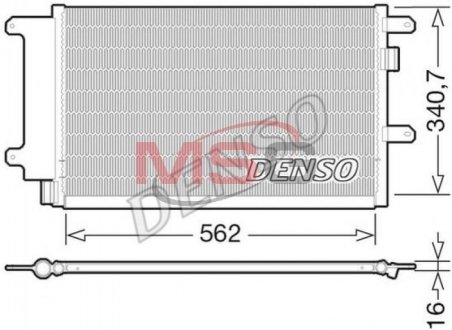 Радиатор кондиционера DENSO DCN12003