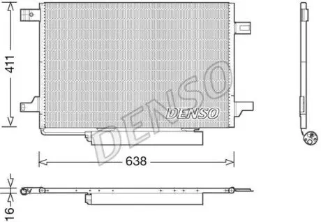 Конденсатор, система кондиціонування повітря Denso DCN17004