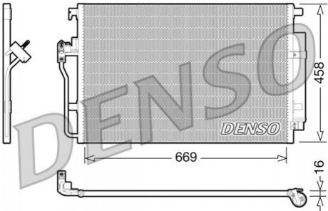 Радіатор кондиціонера DENSO DCN17056