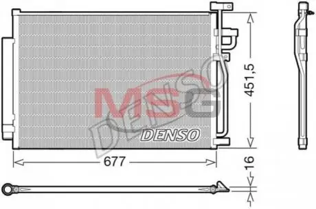 Конденсатор, система кондиціонування повітря Denso DCN20040