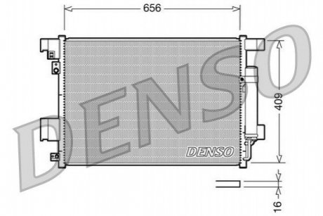 Радиатор кондиционера - (6455FA, 7812A204, 7812A030) DENSO DCN21001