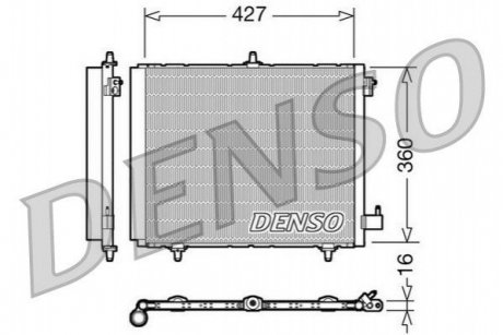 Конденсатор кондиционера - (6455AL, 6455CZ, 6455EL) DENSO DCN21009