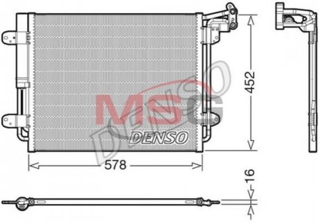 Радиатор кондиционера DENSO DCN32067