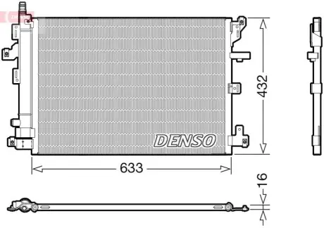 Конденсатор кондиціонера (з осушувачем) VOLVO XC90 I 2.4D-4.4 10.02-12.14 Denso DCN33012