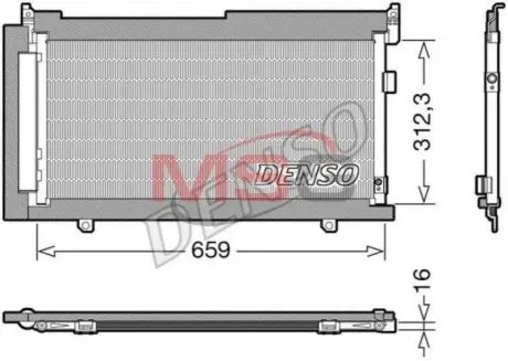 Конденсатор кондиціонера (з осушувачем) SUBARU FORESTER 2.0-2.5 11.12 Denso DCN36006