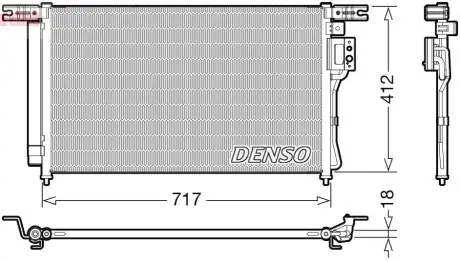 Конденсатор, система кондиціонування повітря Denso DCN41008