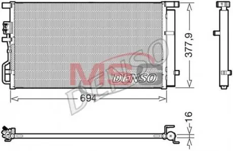 Конденсер кондиционера Denso DCN41019 Купить в Украине